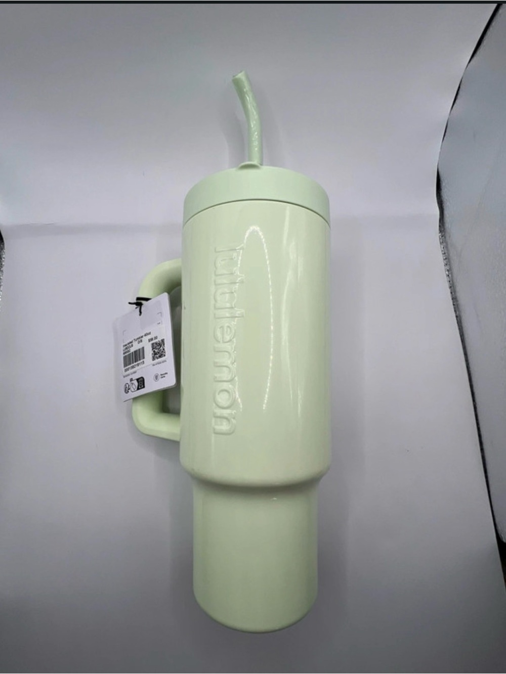 lululemon athletica Mint Green Travel Tumbler with Straw